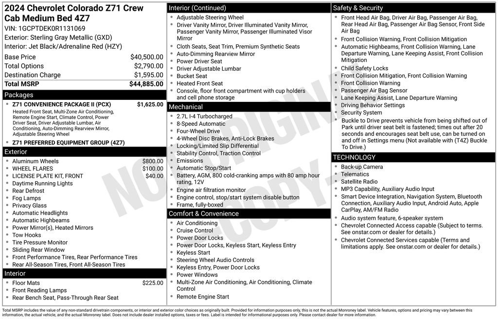 Used 2024 Gray Chevrolet Z71 image 1