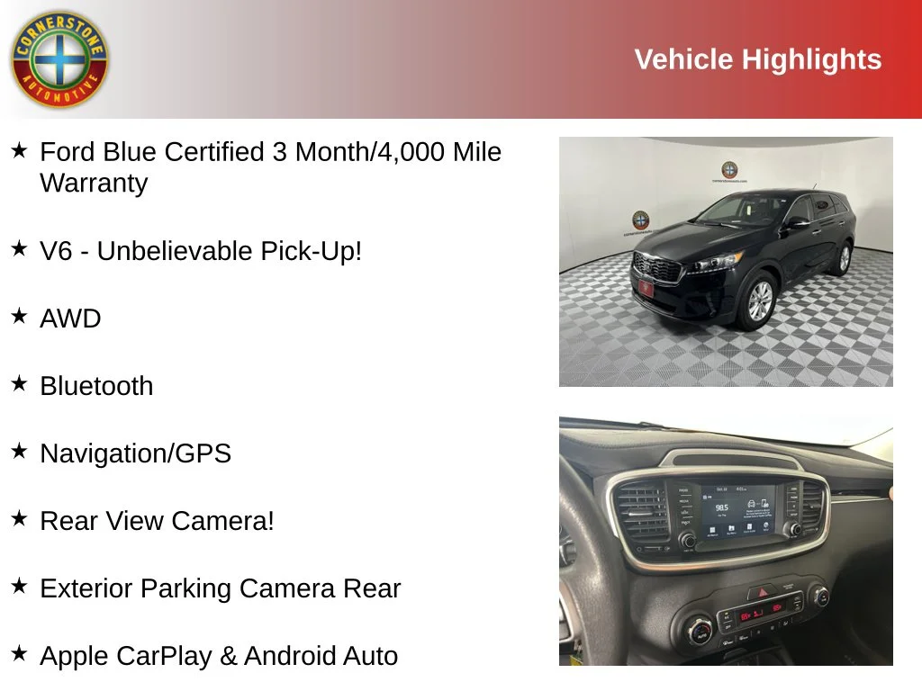 Certified 2019 Kia Sorento LX with VIN 5XYPGDA54KG475885 for sale in Elk River, Minnesota