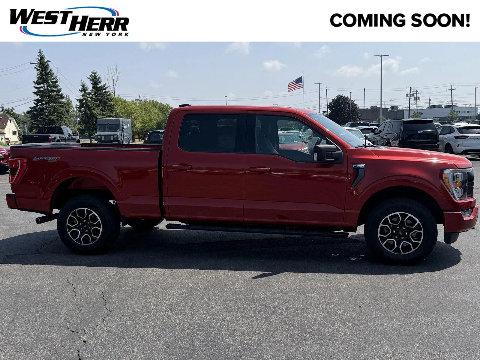 Used 2023 Hot Pepper Red Tinted Clearcoat Ford XLT image 1