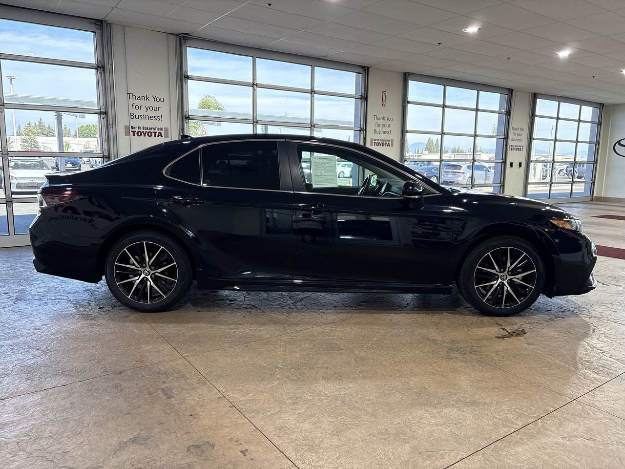 Certified Used 2024 Midnight Black Metallic Toyota SE image 3