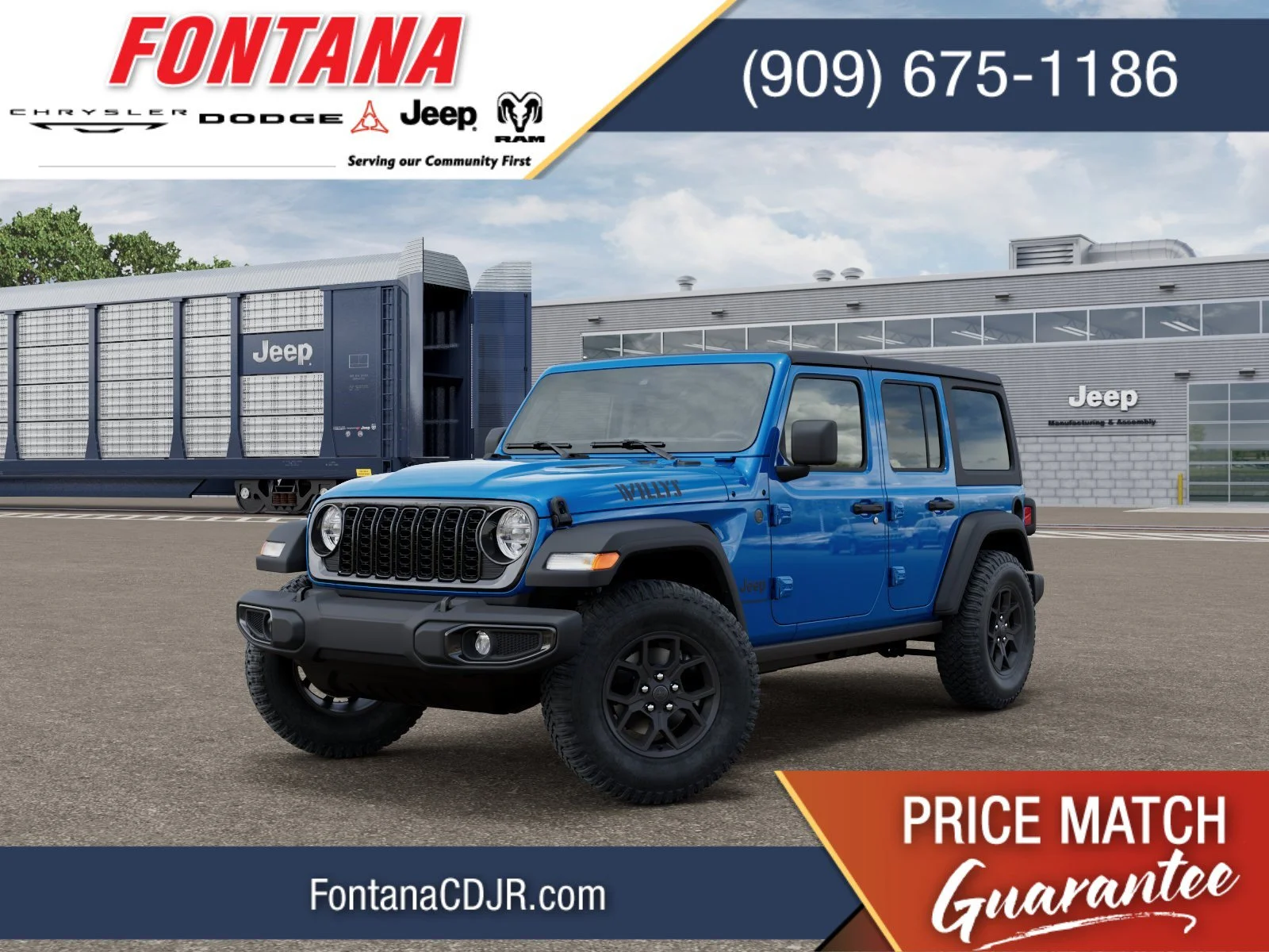 New 2026 Hydro Blue Pearlcoat Jeep Willys image 1