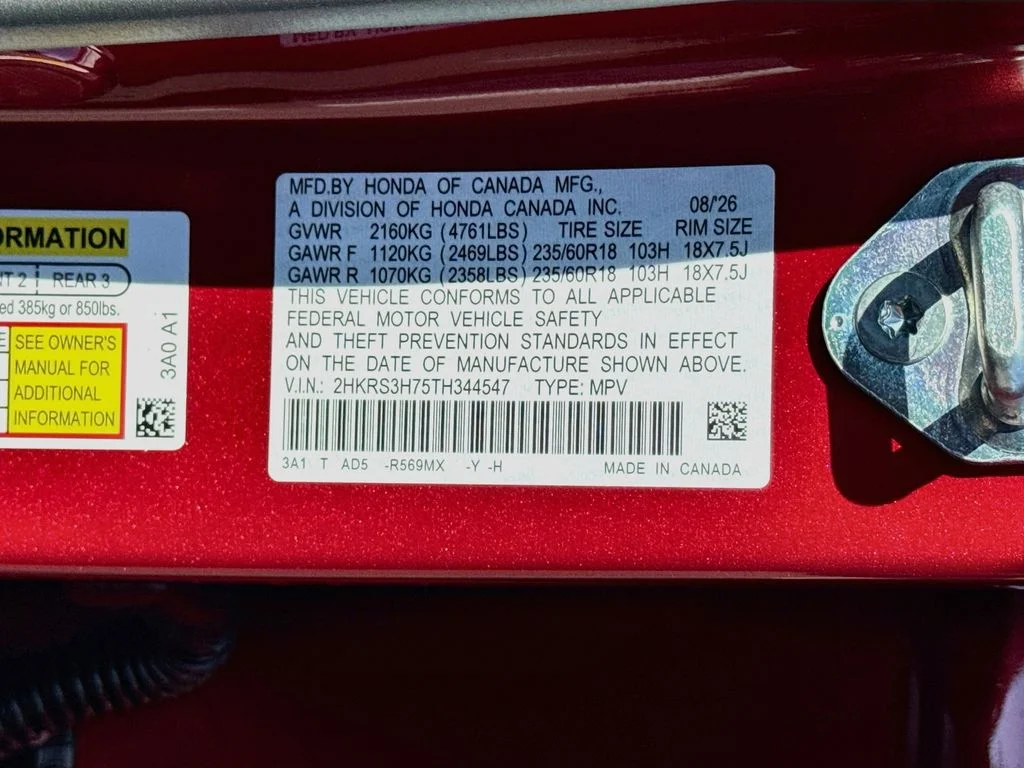 New 2026 Radiant Red Metallic Honda EX-L image 33