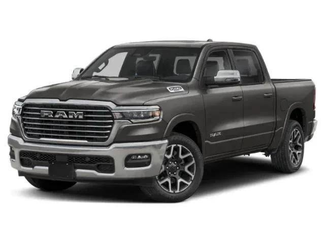 New 2026 Granite Crystal Metallic Clear-Coat Exterior Paint RAM Laramie Crew Cab 4x4 5