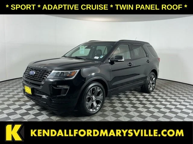 Used 2018 Shadow Black Ford Sport image 1
