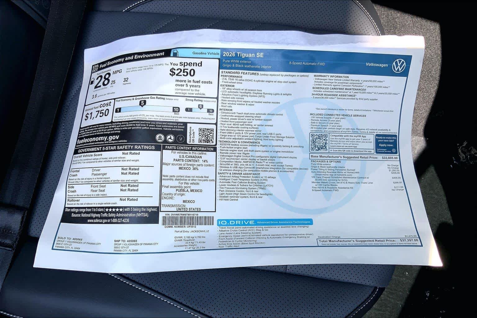 New 2026 Pure White Volkswagen SE image 21
