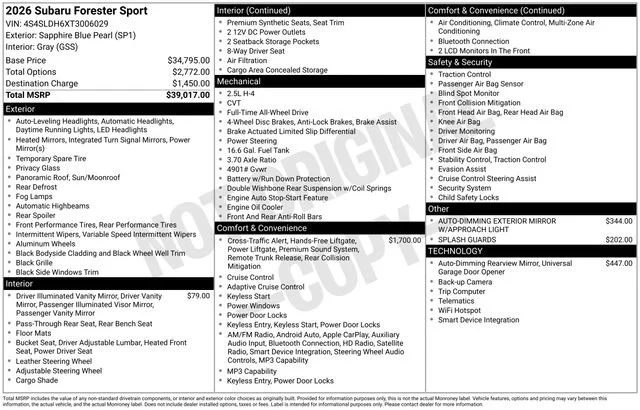 2026 Subaru Forester Sport - Photo 35