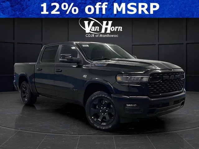 New 2026 Diamond Black Crystal Pearl-Coat Exterior Paint RAM Big Horn/Lone Star image 1