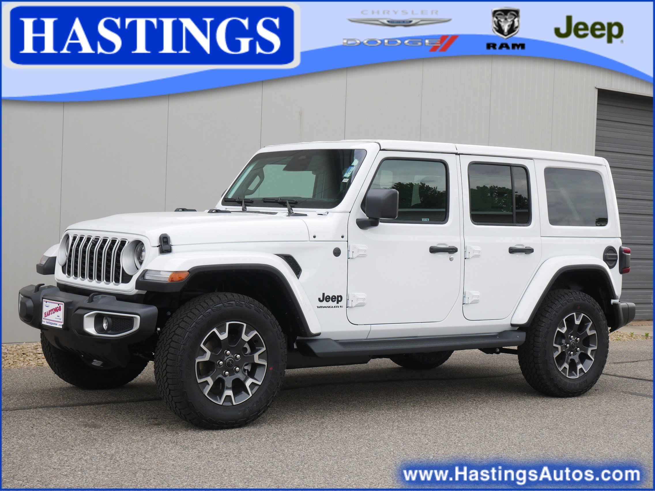New 2026 Bright White Clear-Coat Exterior Paint Jeep Sahara image 1