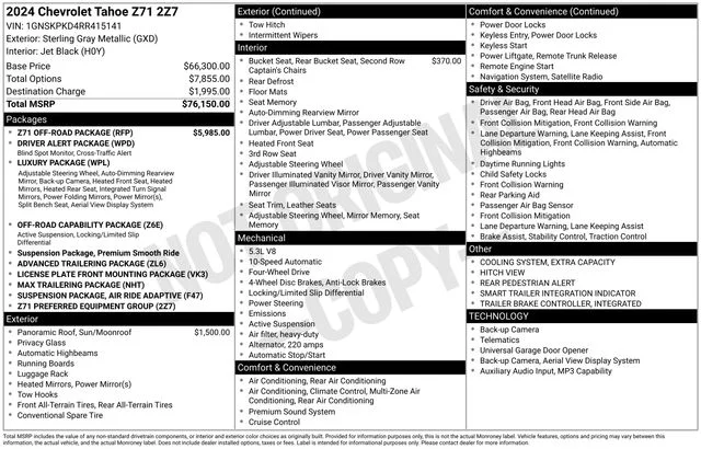 Certified Used 2024 Sterling Gray Metallic Chevrolet Z71 image 57