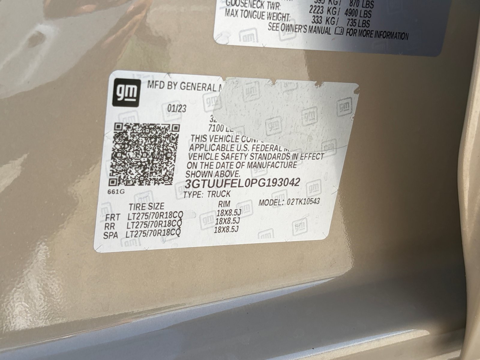 Used 2023 Desert Sand Metallic GMC AT4X image 25