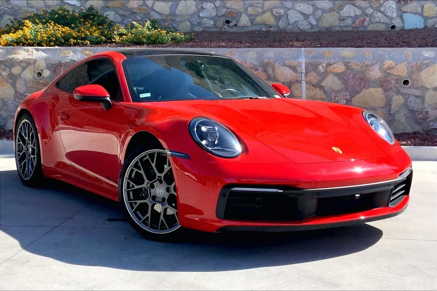 Used 2021 Guards Red Porsche Carrera image 9