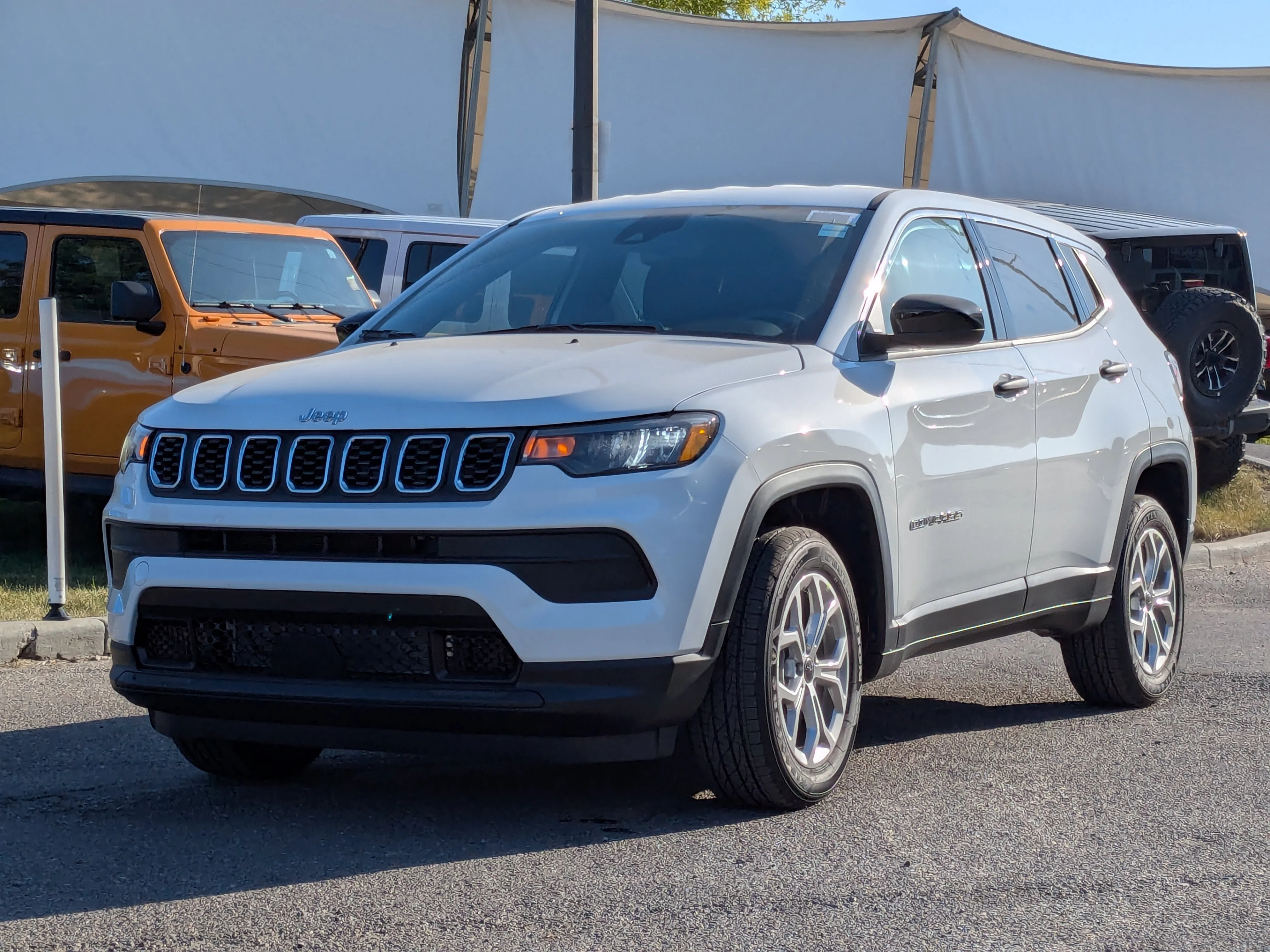 New 2025 White Jeep Sport - - Forward Collision Warning - LED Head Lamps - Heated Seats and More! image 4