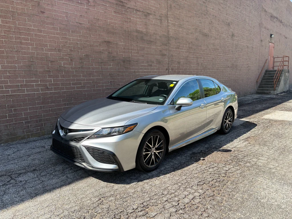 Used 2024 Celestial Silver Metallic Toyota SE image 1