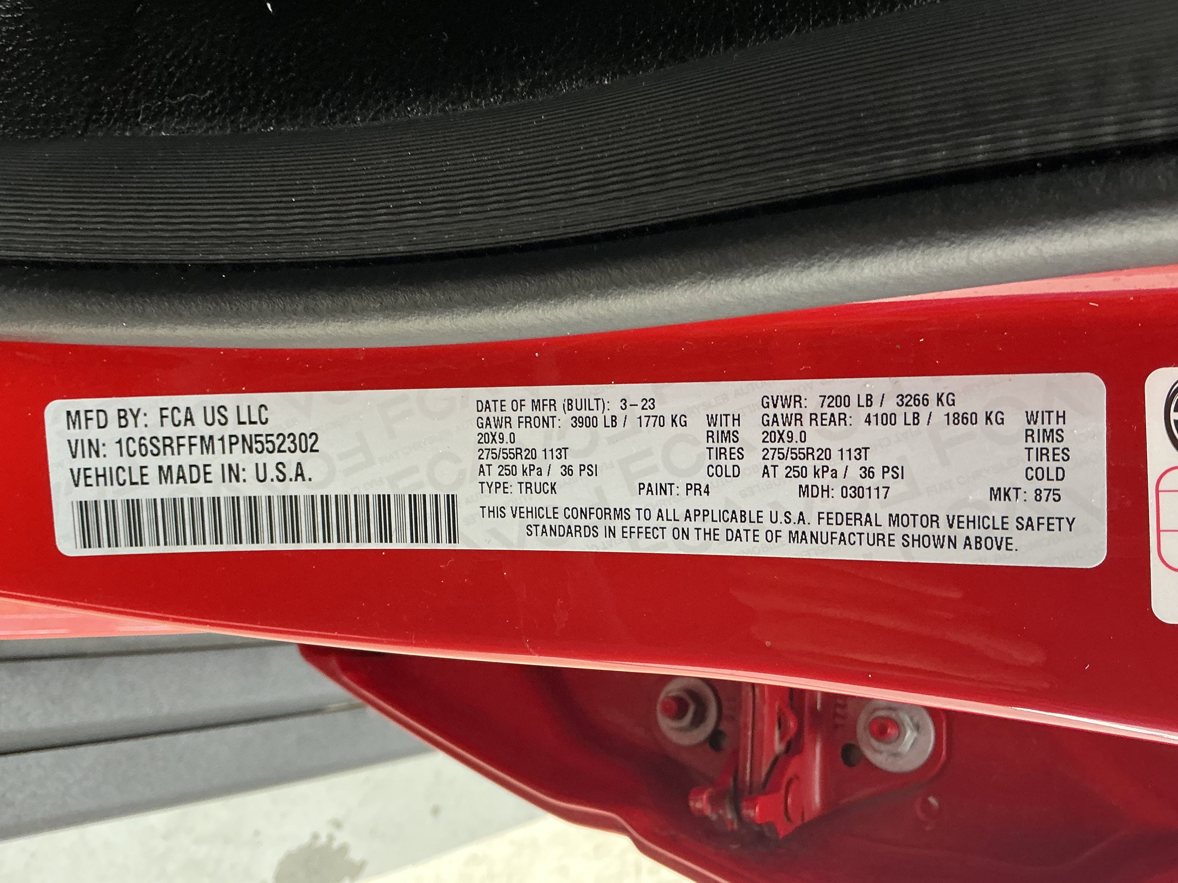 Used 2023 Flame Red Clearcoat Ram Big Horn image 14