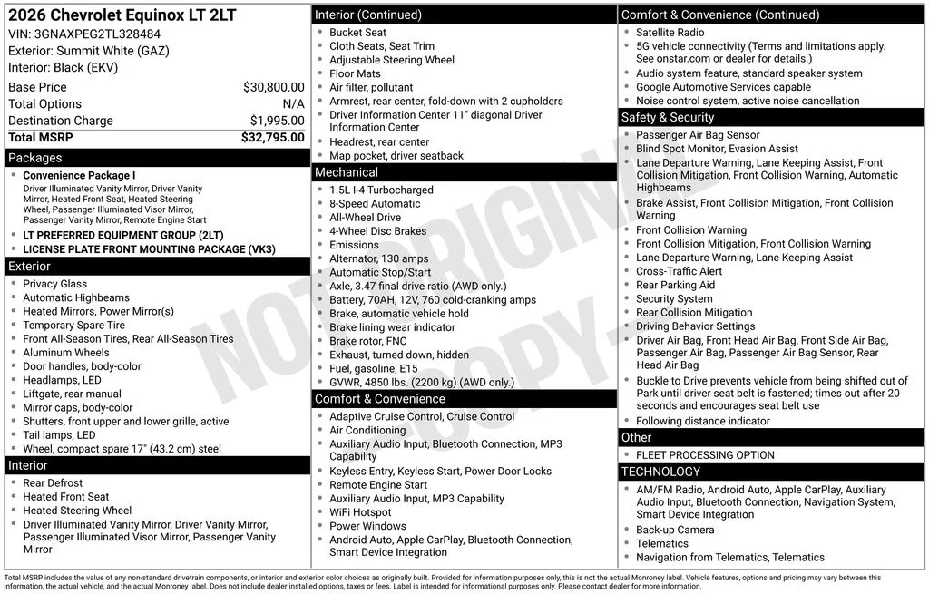 Used 2026 White Chevrolet LT image 3