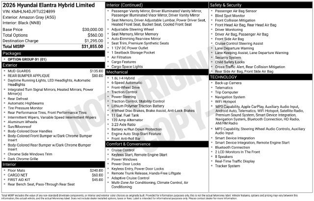 New 2026 Gray Hyundai Limited image 14