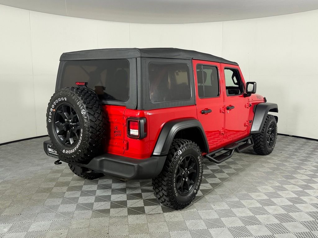 Certified Used 2021 Red Jeep Unlimited Willys image 8