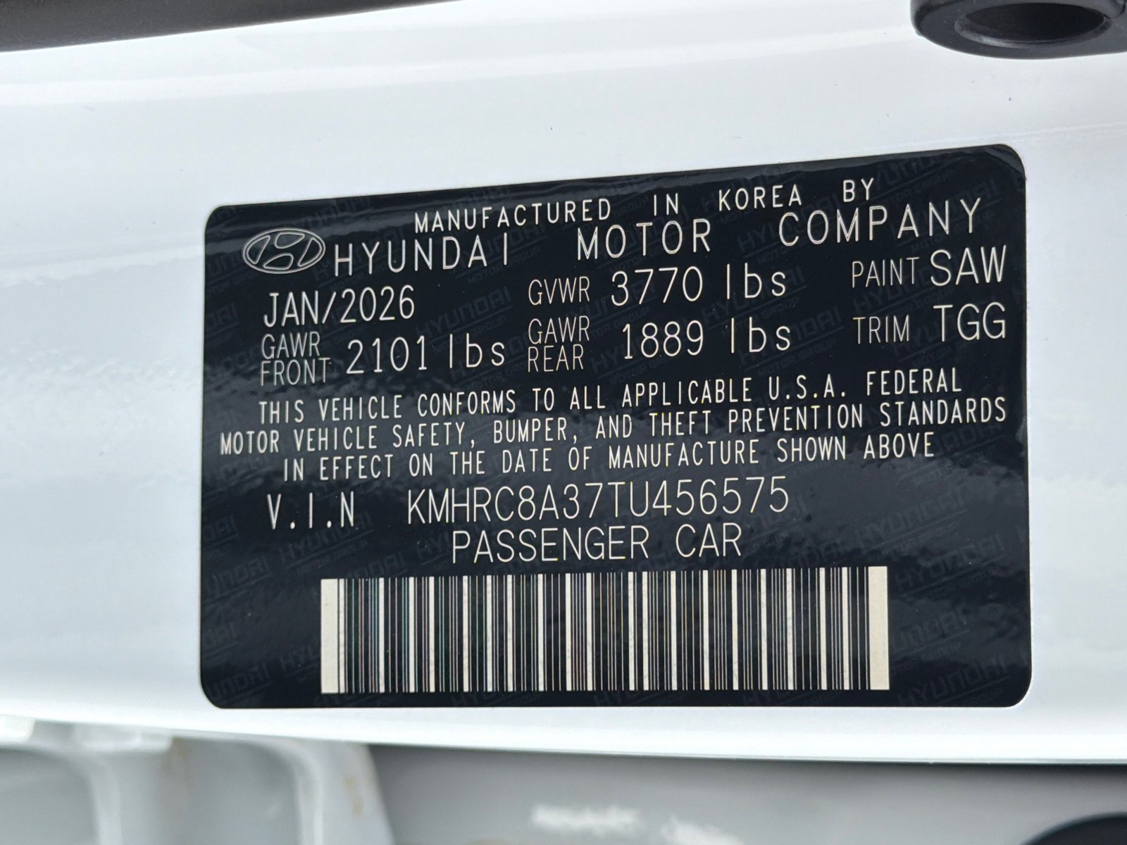 New 2026 Lunar White Hyundai SEL image 27