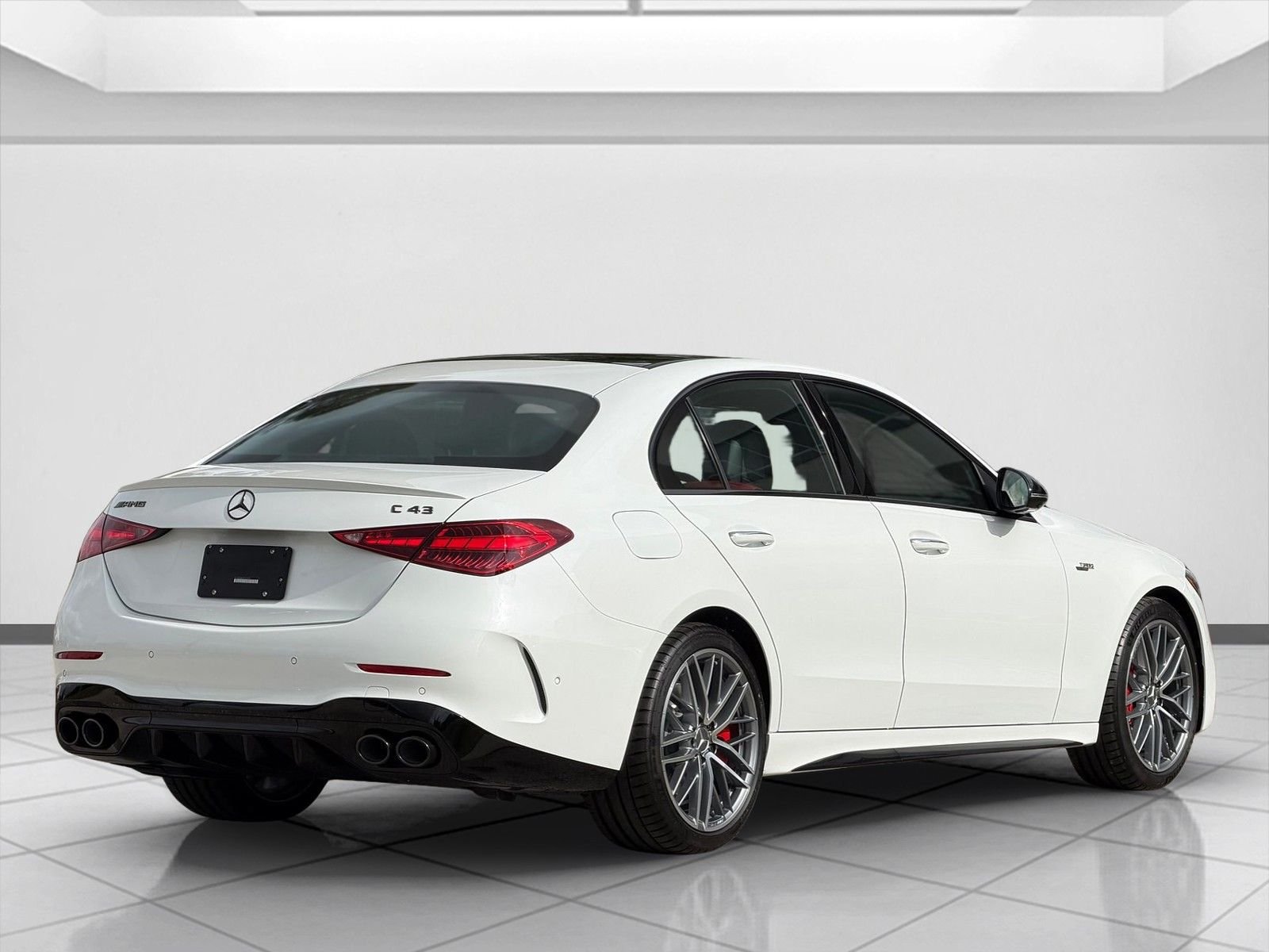New 2026 MANUFAKTUR Moonlight White Metallic Mercedes-Benz AMG® C 43 4MATIC® Sedan image 3
