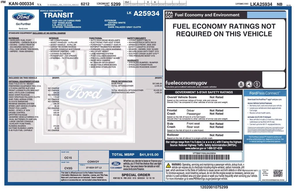 Used 2020 White Ford Base image 17