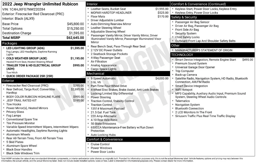 Certified Used 2022 Red Jeep Unlimited Rubicon image 8