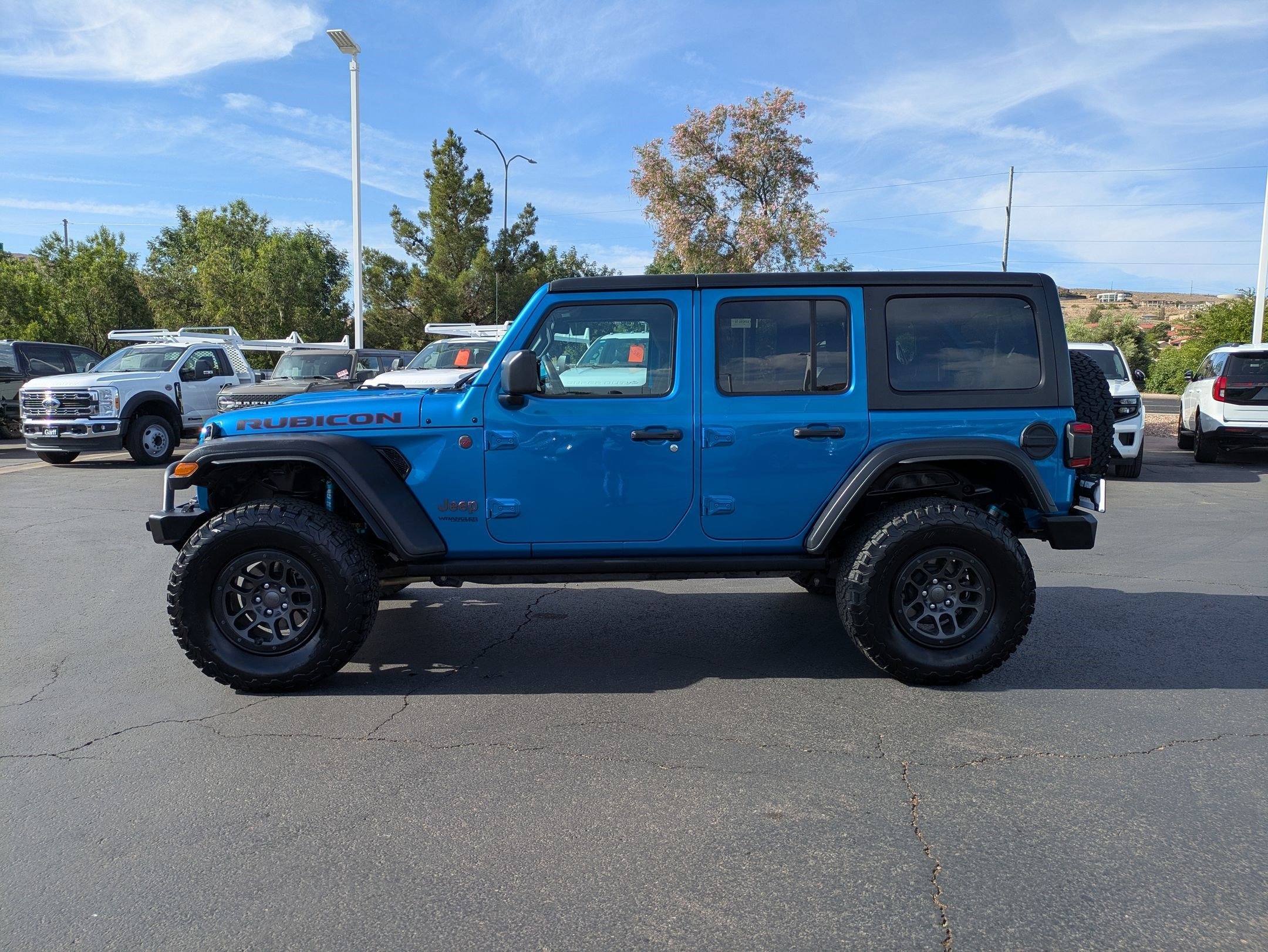 Used 2021 Hydro Blue Pearlcoat Jeep Unlimited Rubicon image 6
