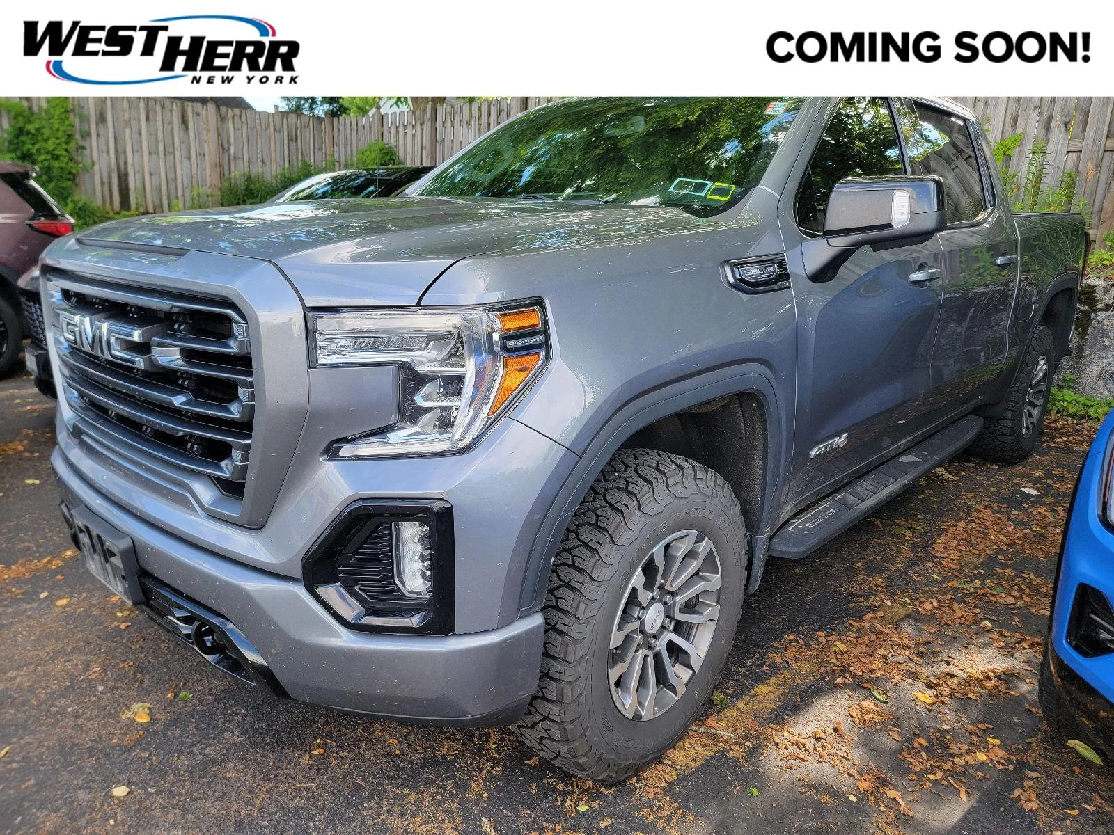 Used 2021 Satin Steel Metallic GMC AT4 image 1