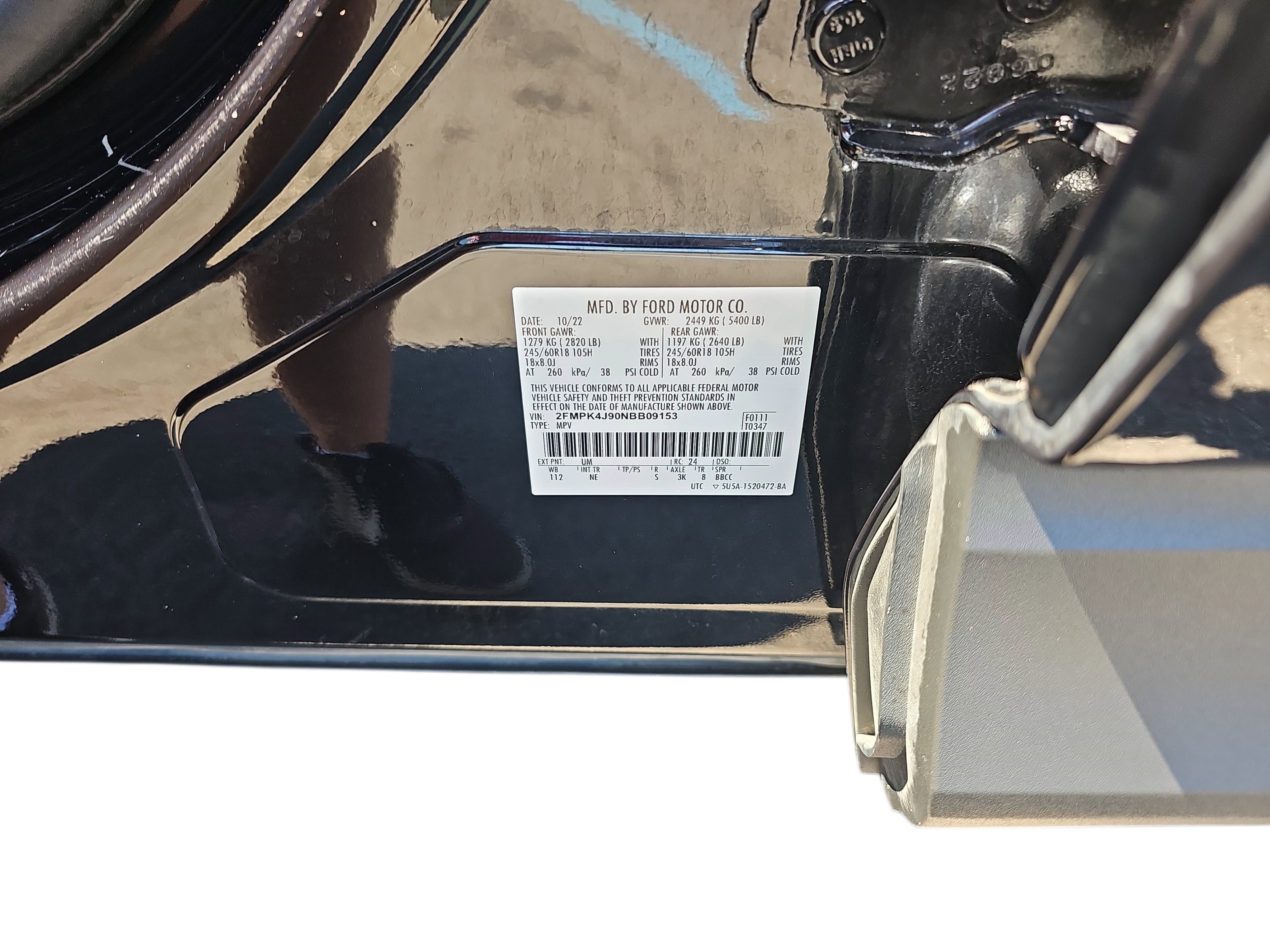 Used 2022 Black Metallic Ford SEL image 24