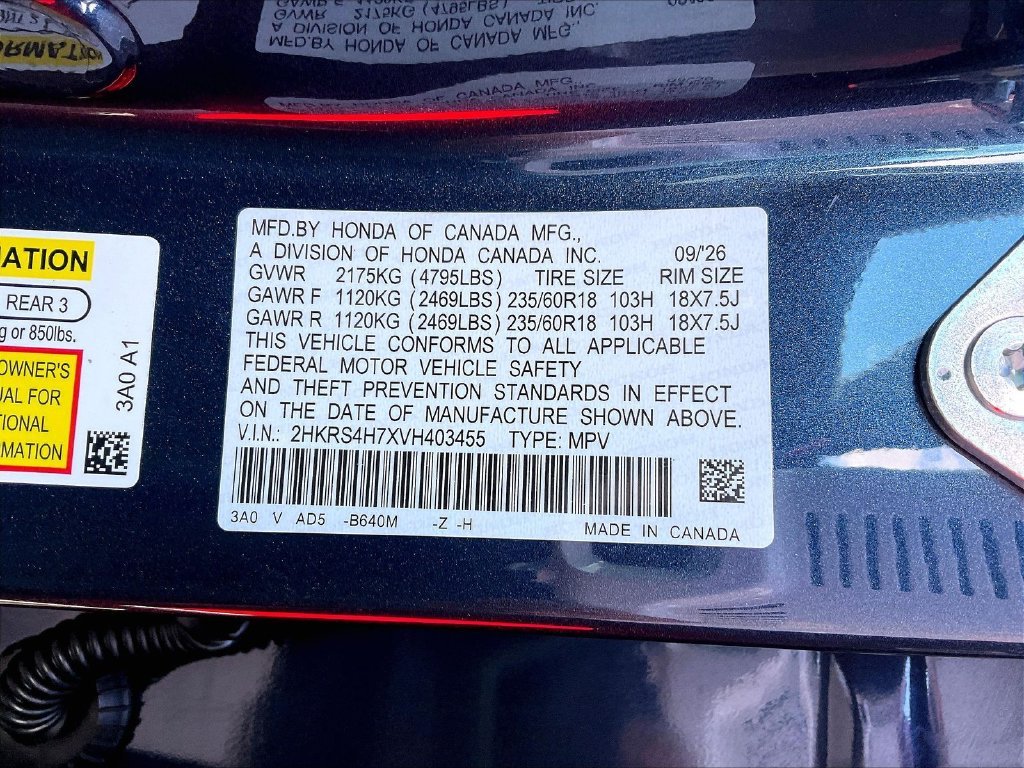New 2027 Canyon River Blue Metallic Honda EX-L image 17