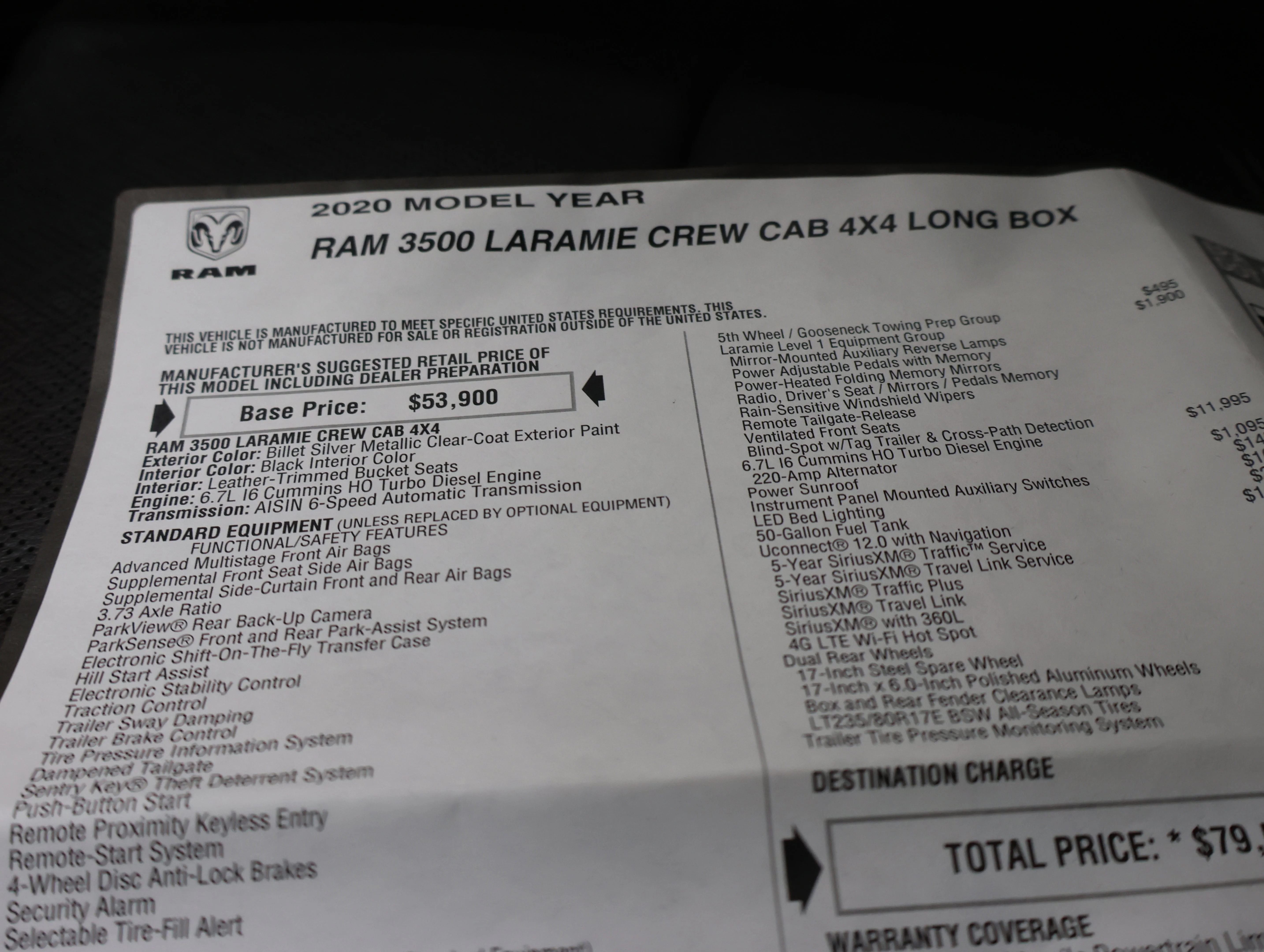 Used 2020 Billet Silver Metallic Clearcoat Ram Laramie image 71