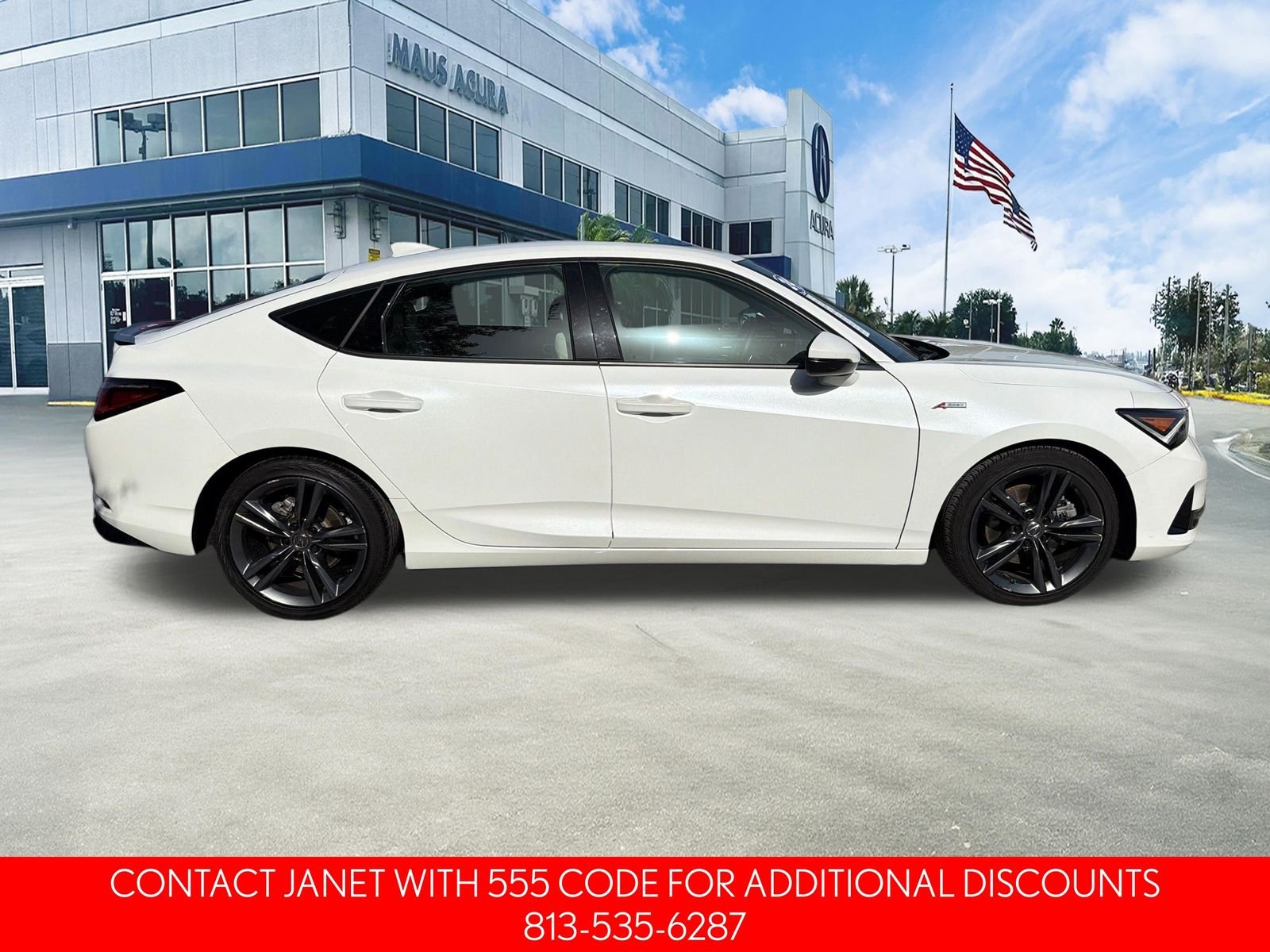 Used 2024 Platinum White Pearl Acura A-Spec Tech Package image 3