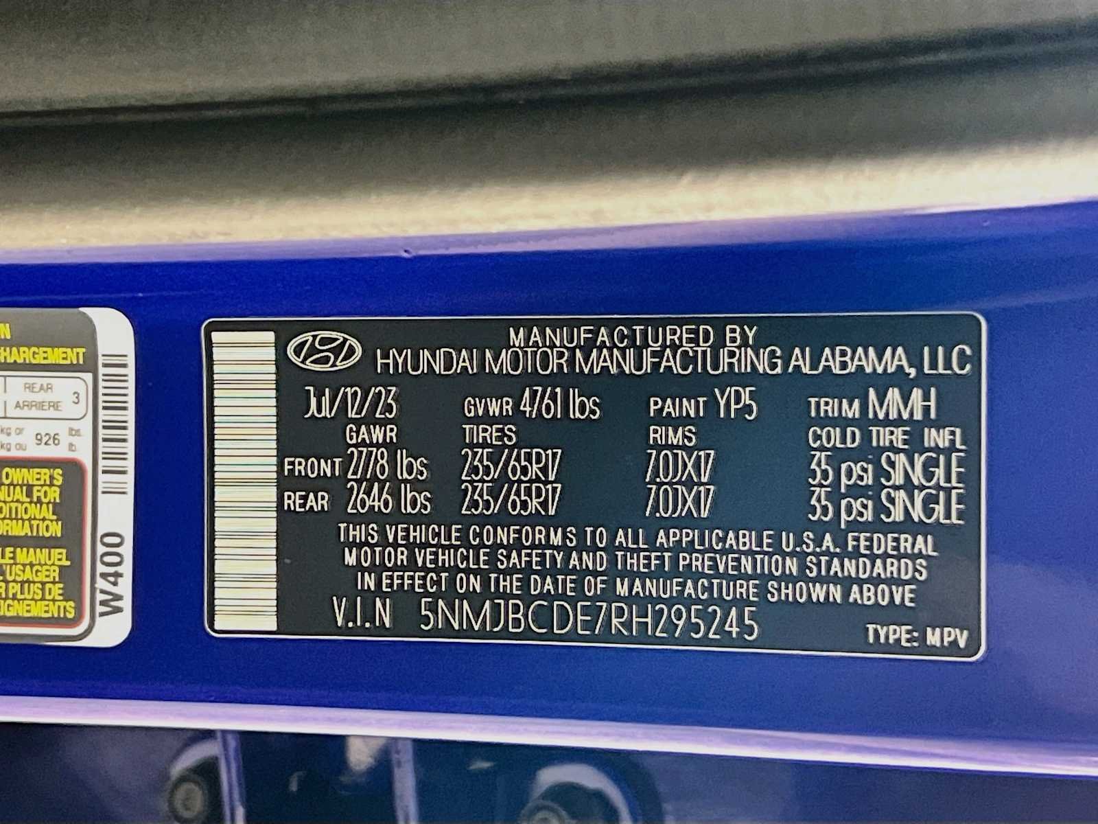 Used 2024 Intense Blue Hyundai SEL image 32