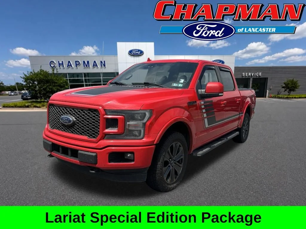 Used 2018 Race Red Ford Lariat image 1
