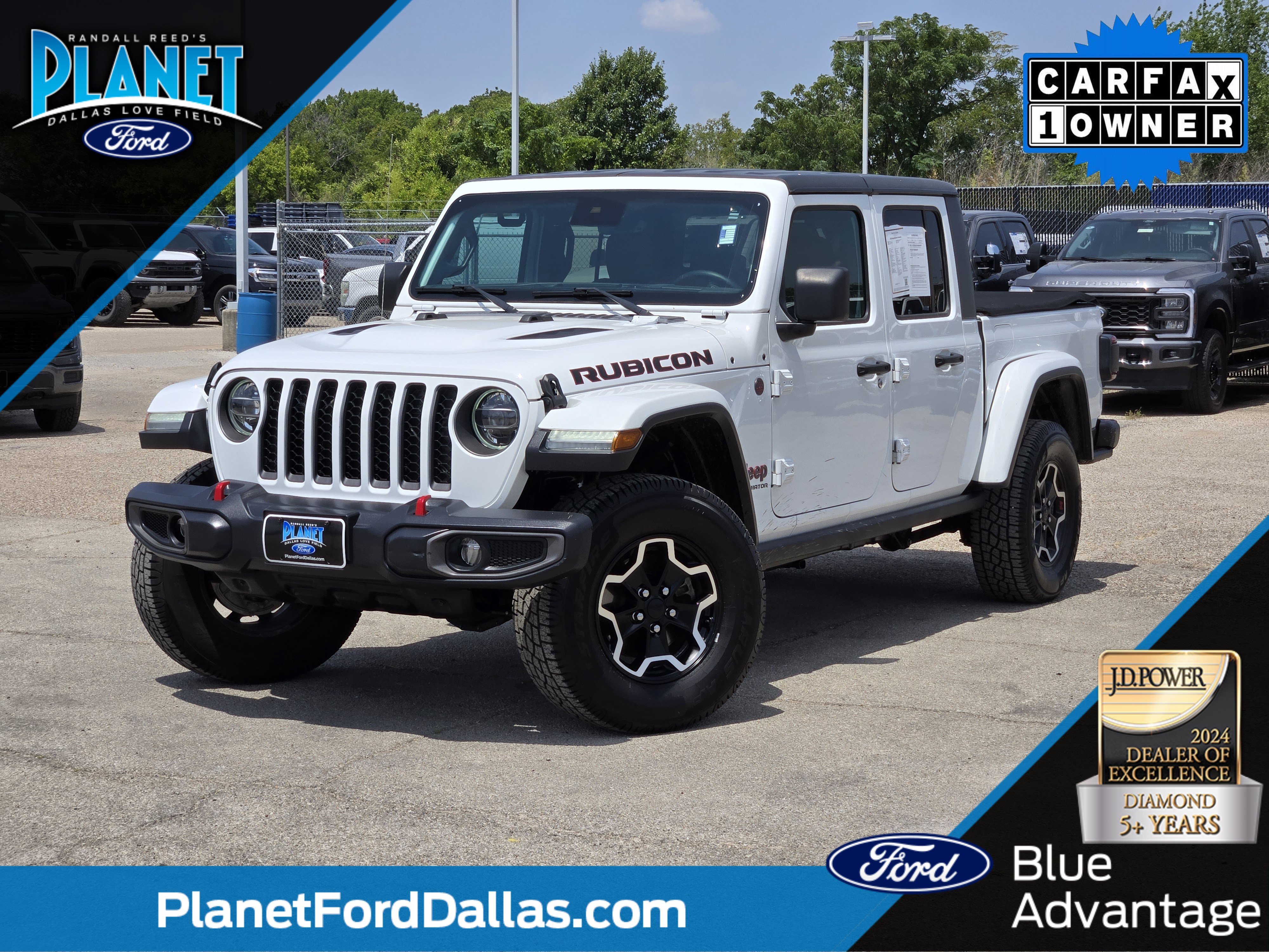 Certified Used 2020 Bright White Clearcoat Jeep Rubicon image 1