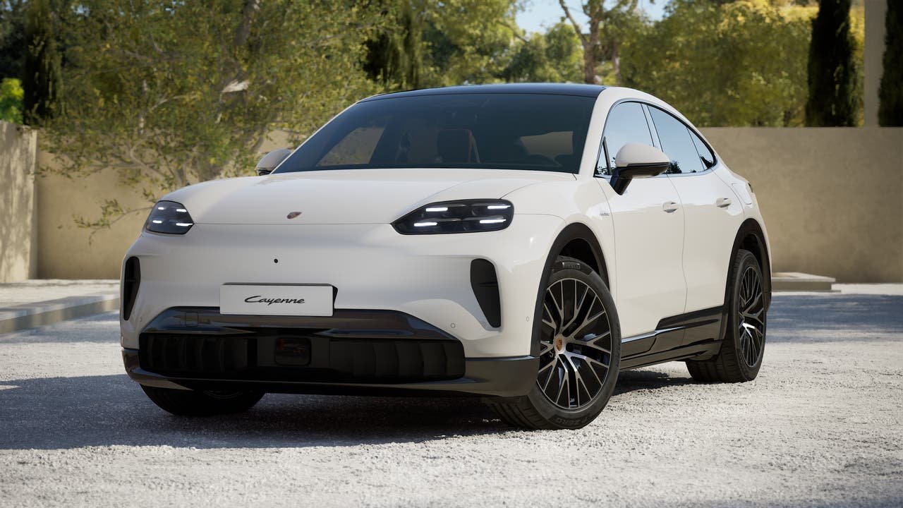 New 2026 White Porsche Coupe Electric image 1
