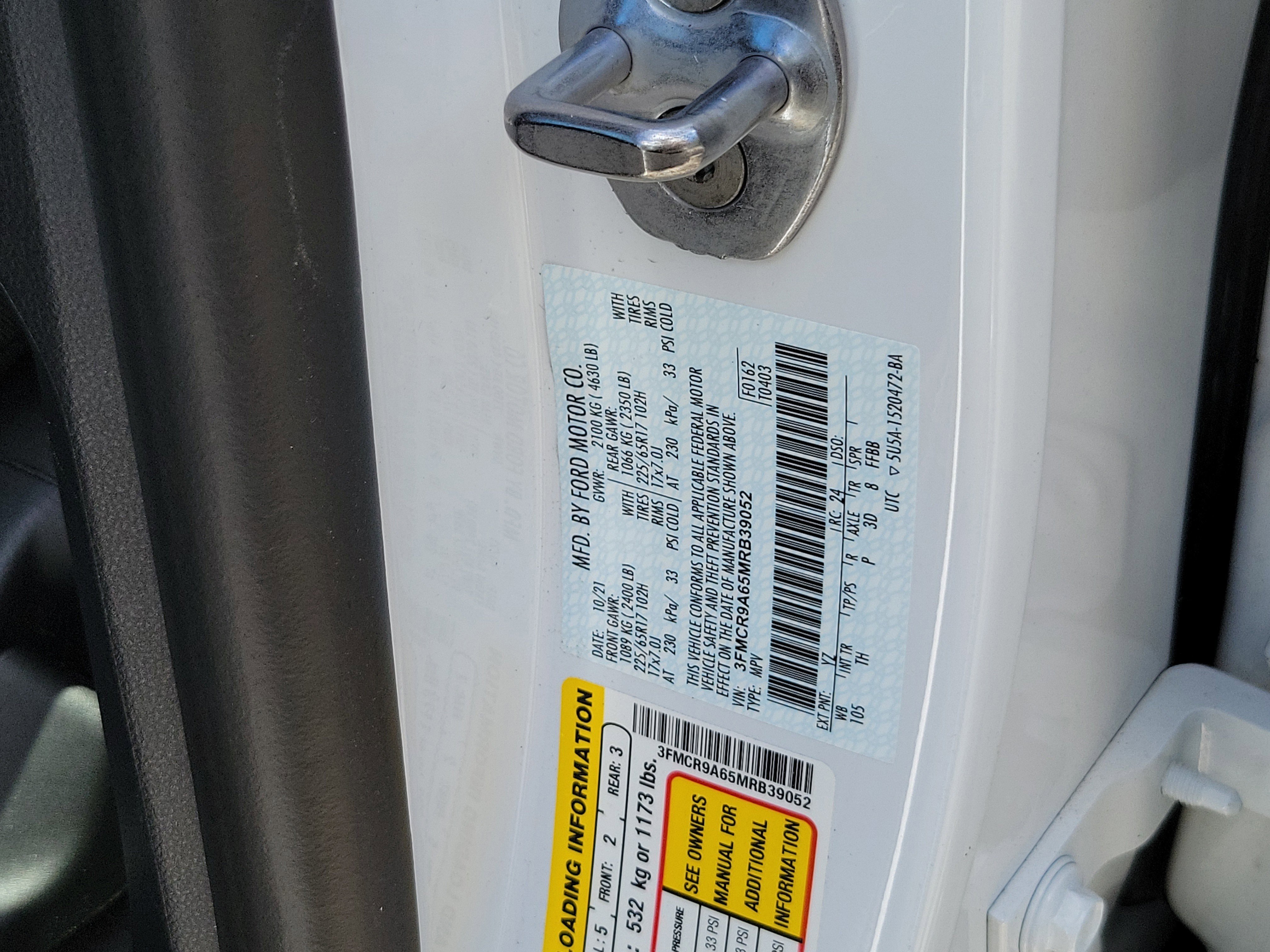 Used 2021 Oxford White Ford Base image 9