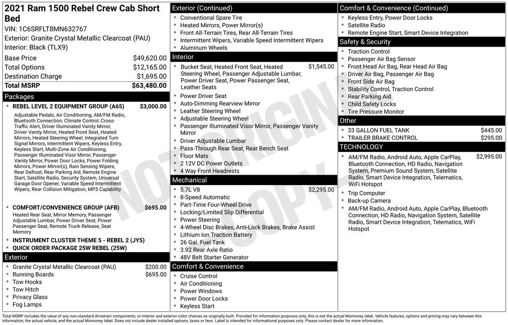 Used 2021 Gray Ram Rebel image 6