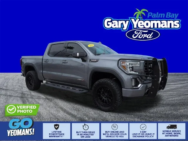 Used 2021 Satin Steel Metallic GMC AT4 image 1