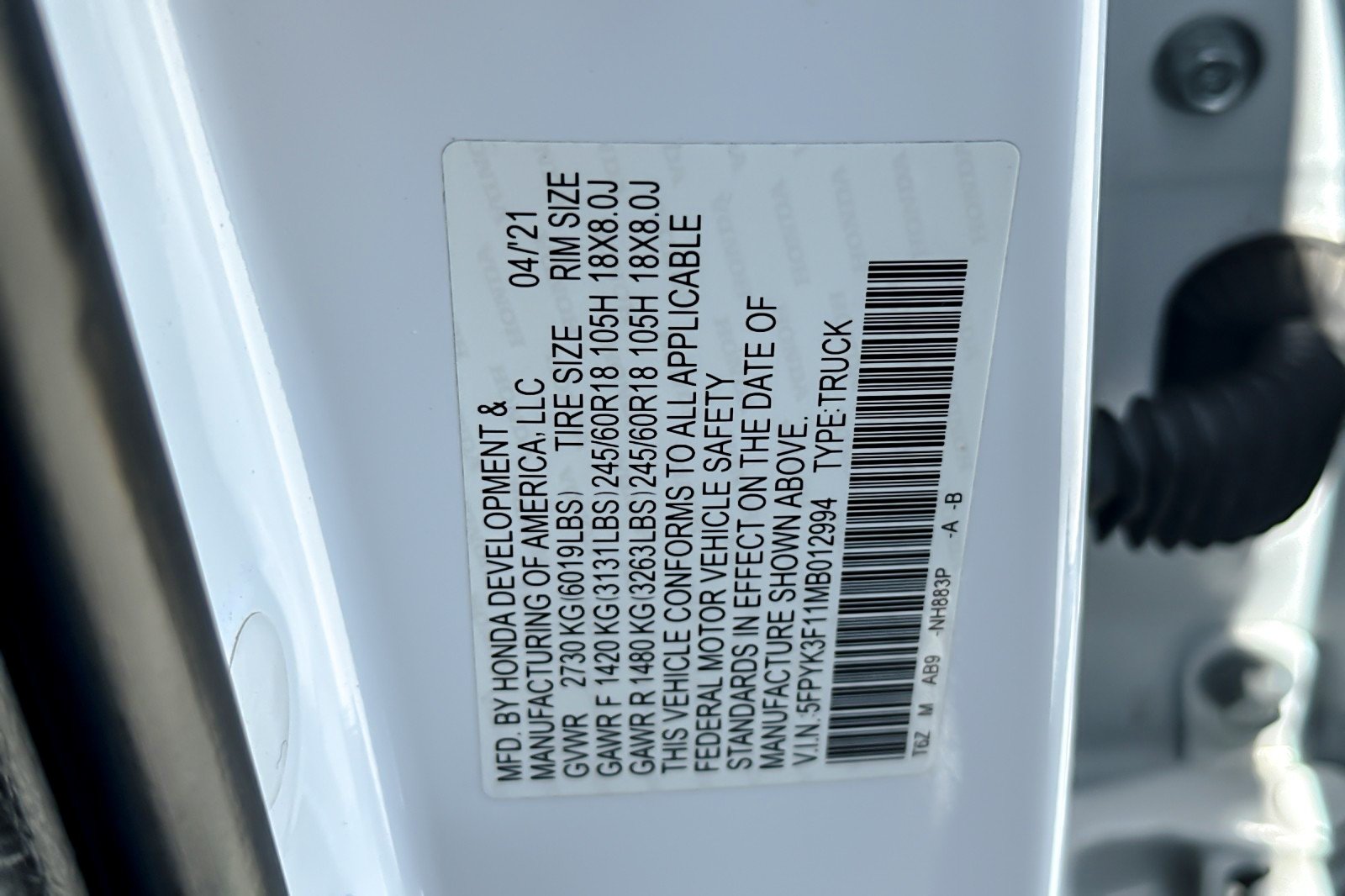 Used 2021 Platinum White Pearl Honda Sport image 26