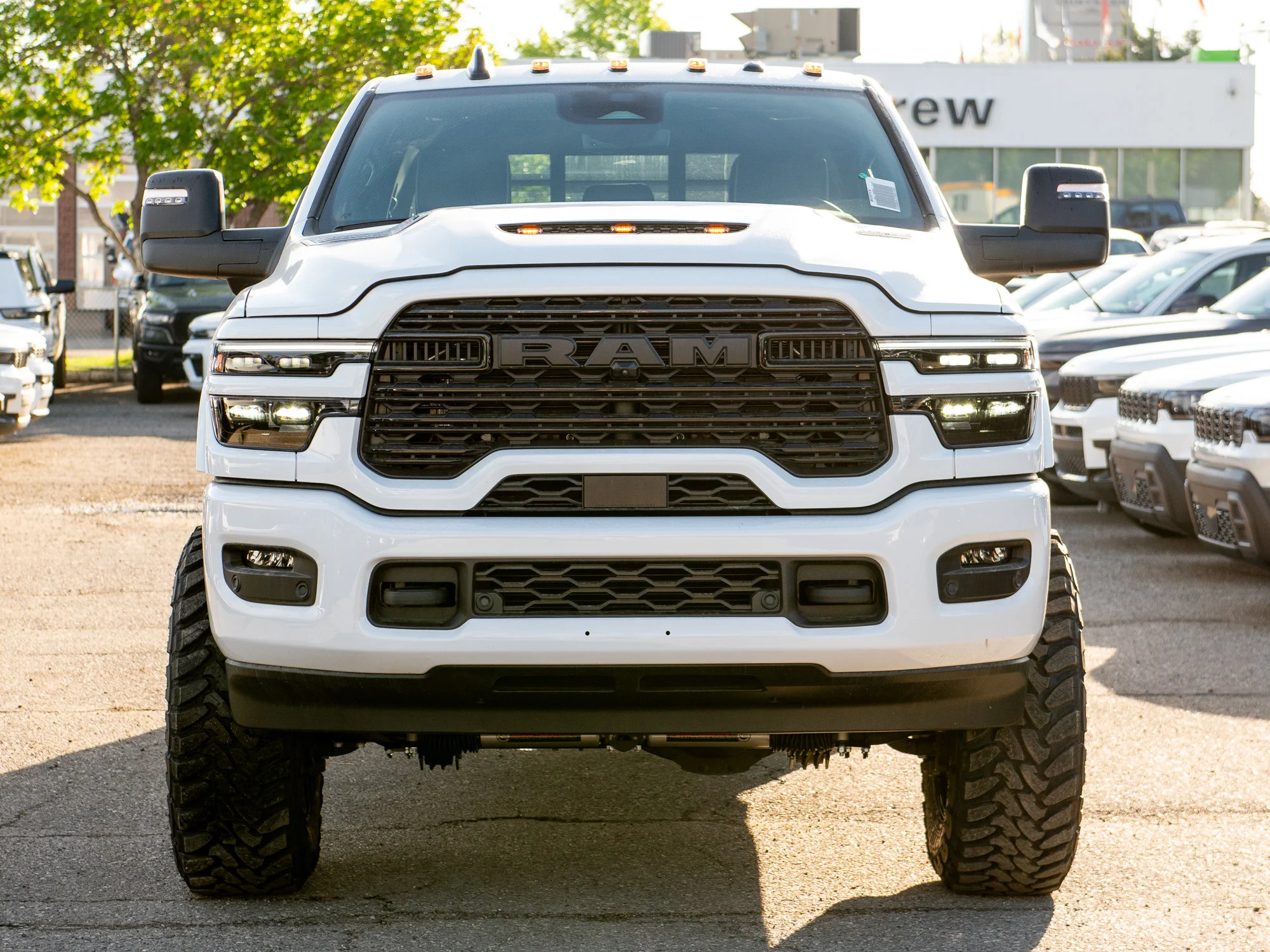 Used 2026 White RAM Limited* Mega Cab, 37 Inch Tires, 5 Inch Lift, Limitless Sled Deck image 13
