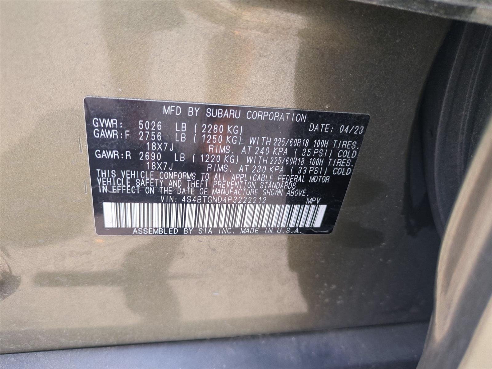 Used 2023 Autumn Green Metallic Subaru Limited XT image 42