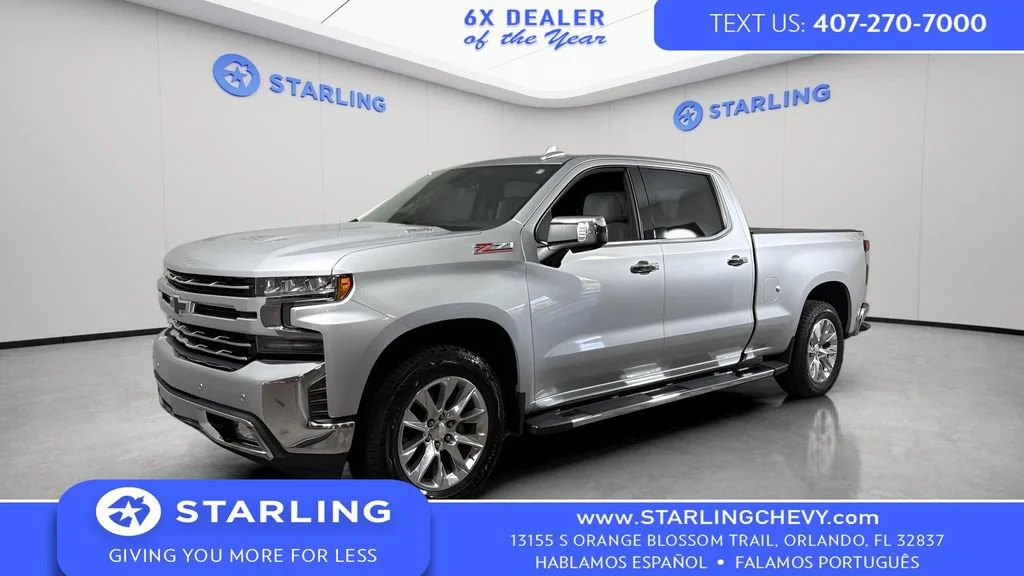 Used 2021 SILVER ICE METALLIC Chevrolet LTZ image 1