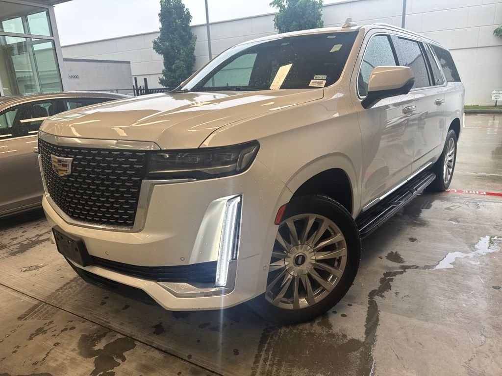 Used 2021 Crystal White Tricoat Cadillac Premium image 1