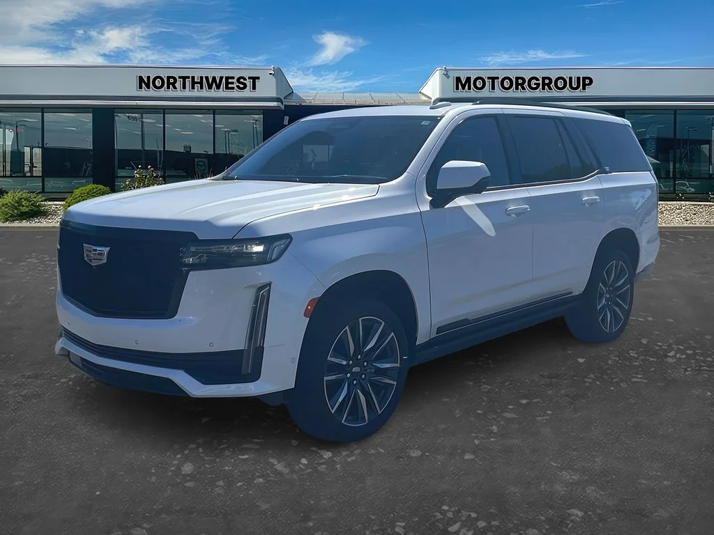 Used 2023 Crystal White Tricoat Cadillac 4WD Sport Platinum image 2