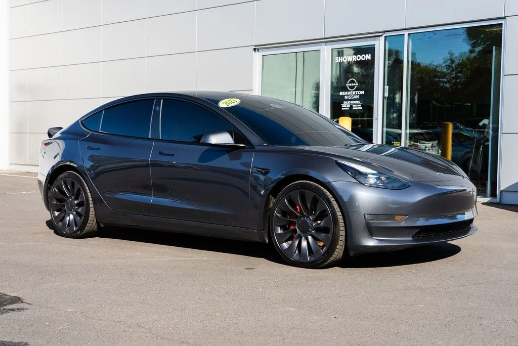 Used 2023 Gray Tesla Performance image 1