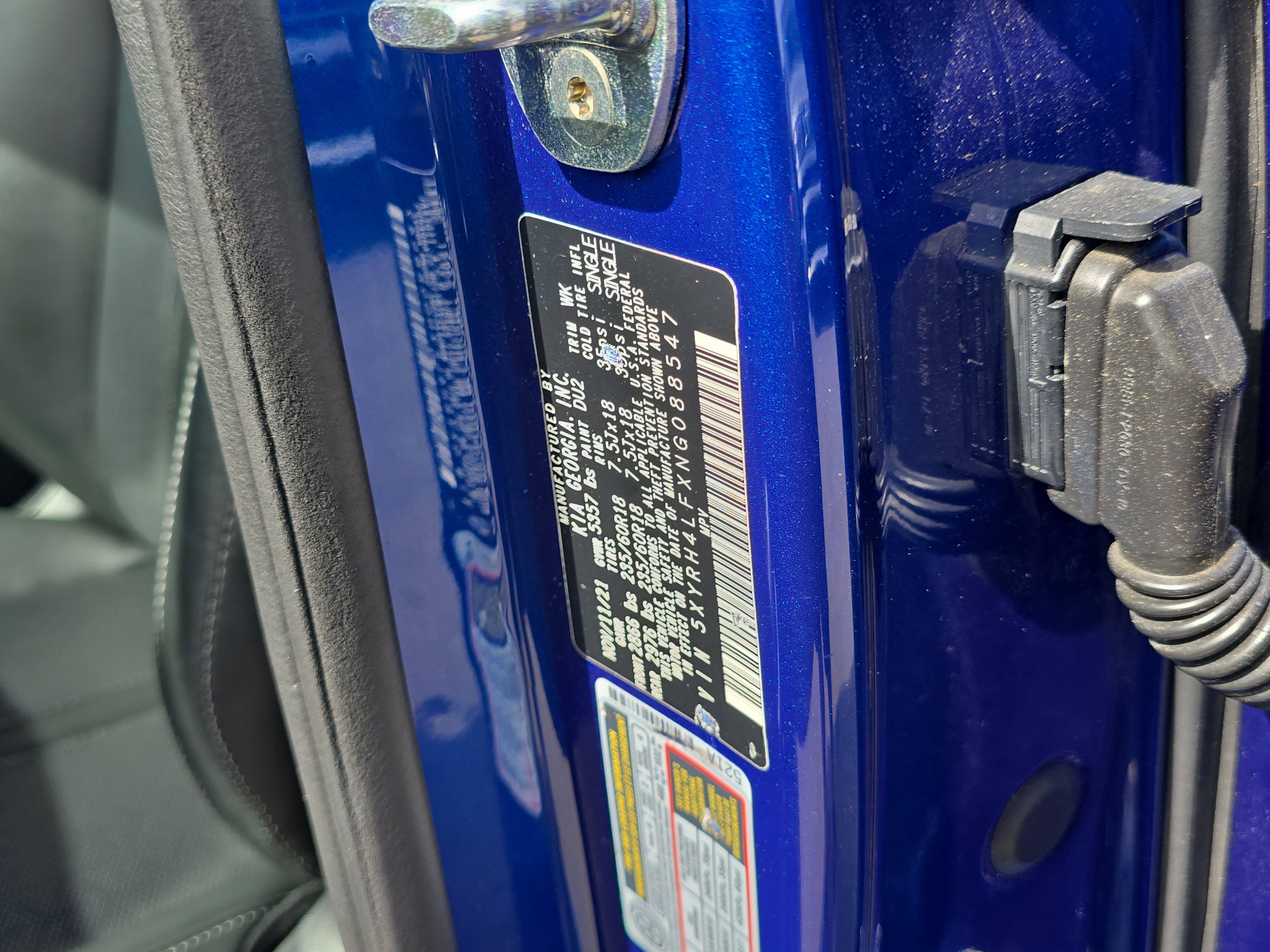 Certified Used 2022 Sapphire Blue Kia EX image 34