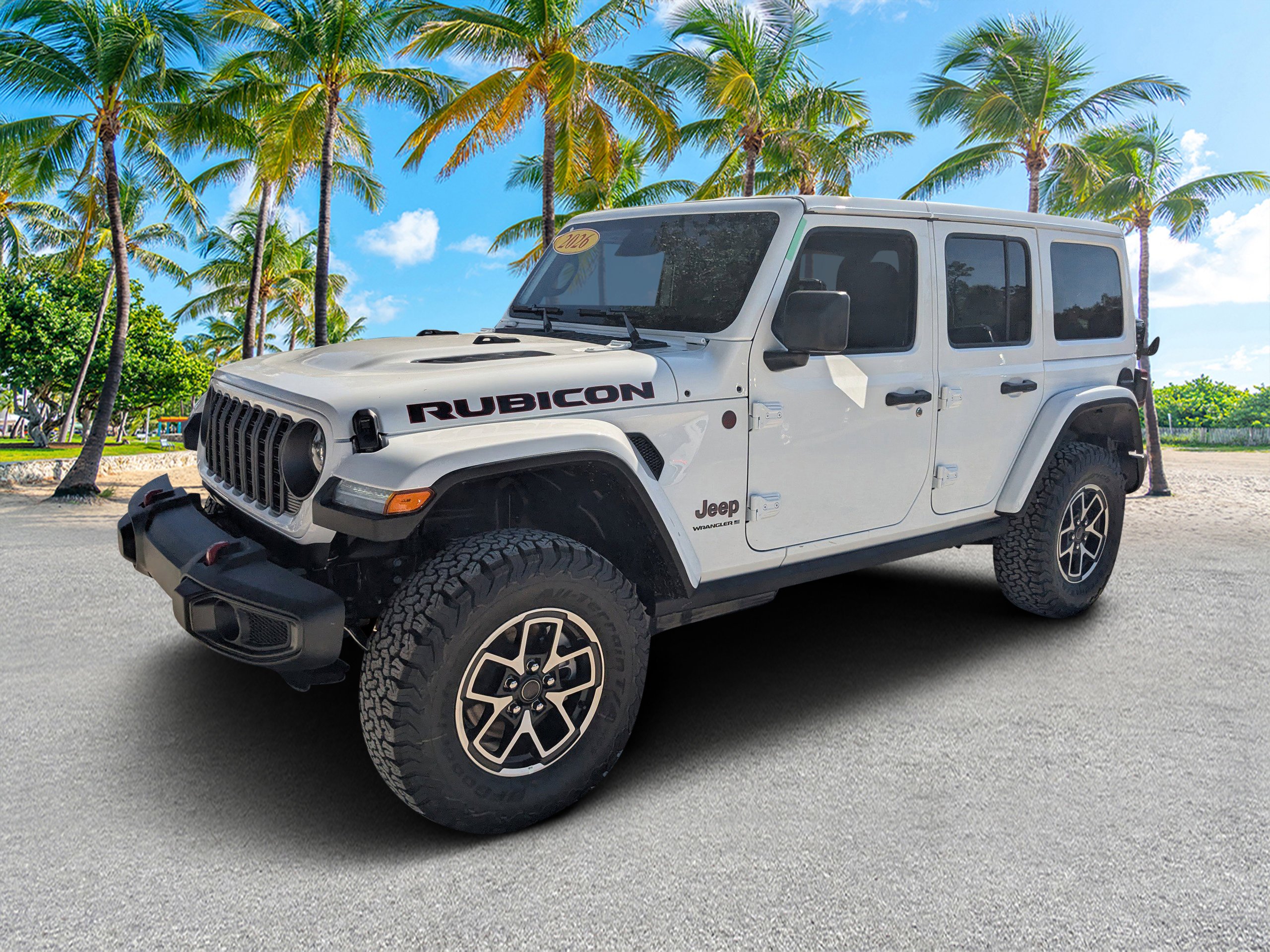 New 2026 Bright White Clear-Coat Exterior Paint Jeep Rubicon image 7