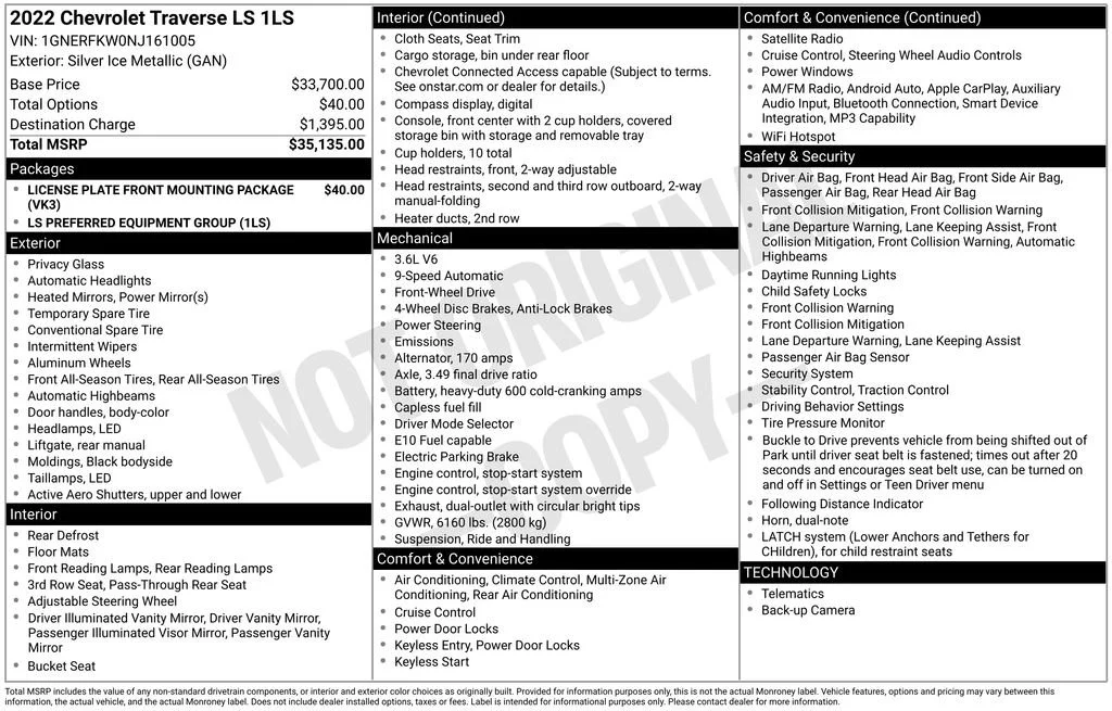 Used 2022 Silver Ice Metallic Chevrolet LS image 8