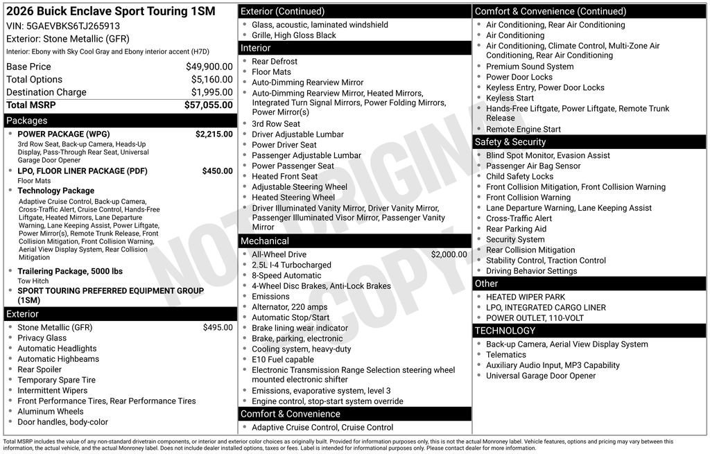 New 2026 Stone Metallic Buick Sport Touring image 32