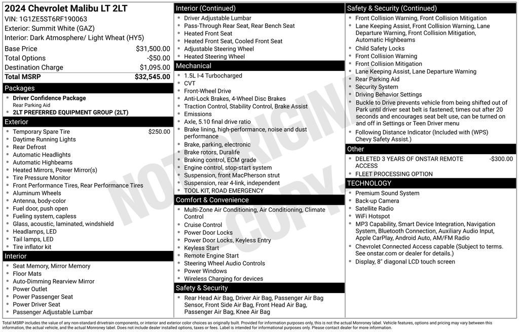 Certified Used 2024 Summit White Chevrolet 2LT image 38
